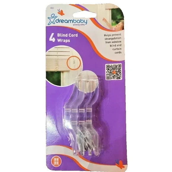 NEW Dreambaby Blind Cord Wraps Clear Baby Pet Safety‎ Set of 4 Dream Baby Safety