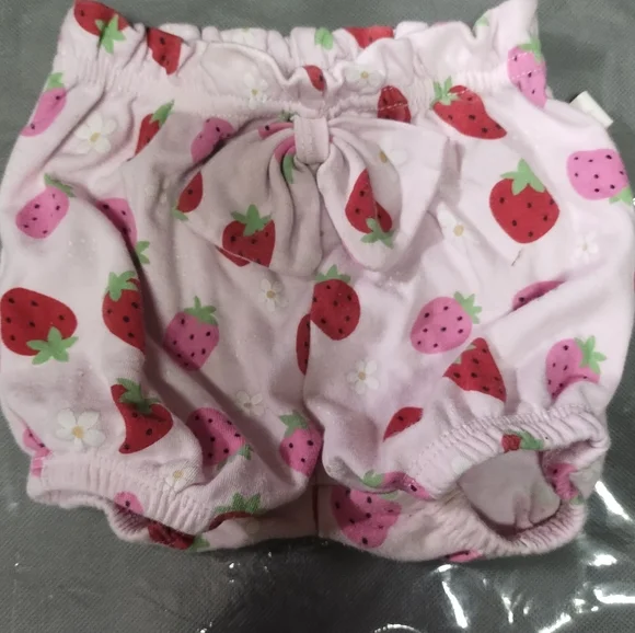 Adorable Strawberry Print Diaper Cover