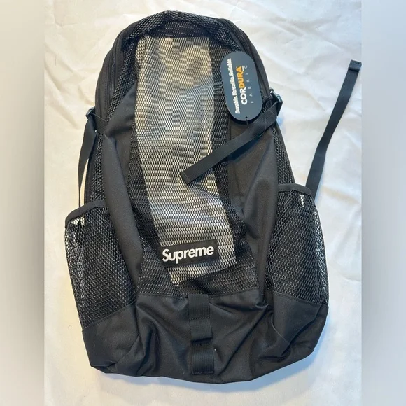 Supreme backpack black Cordura fabric NWT
