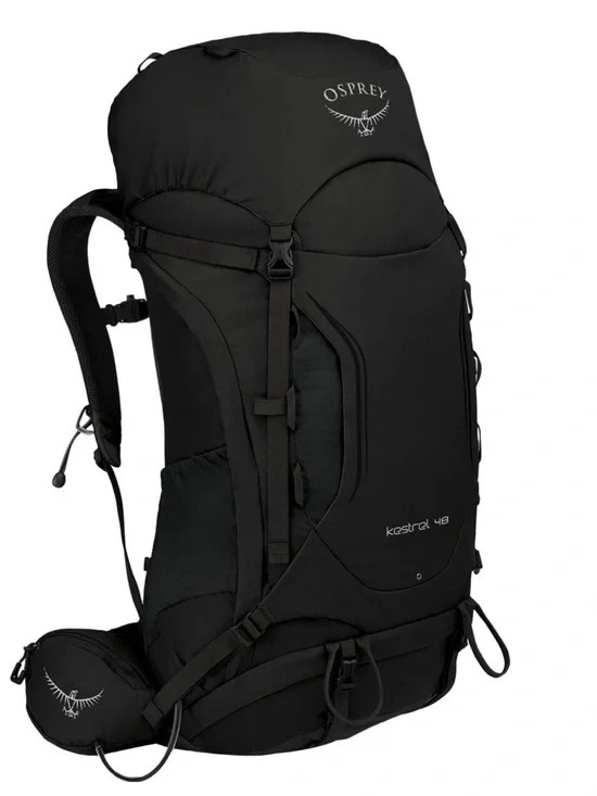Osprey Kestrel 48 Black Men's Hiking Backpack M/L like new