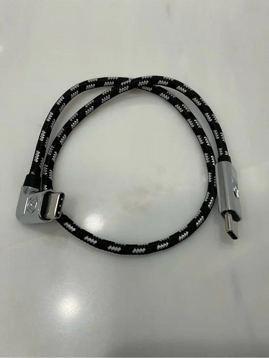 VW USB-C to USB-C Braided Charging Cable - 14” long - BLACK - R61