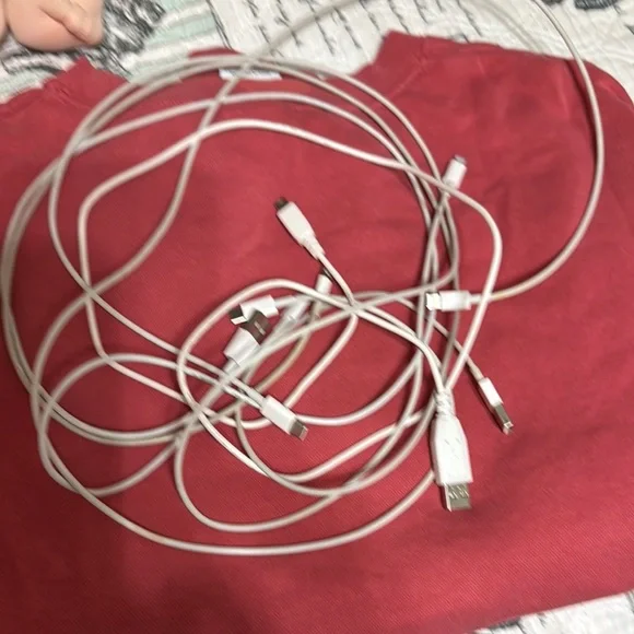 Universal White lightning USB Charging Cable Set (5)
