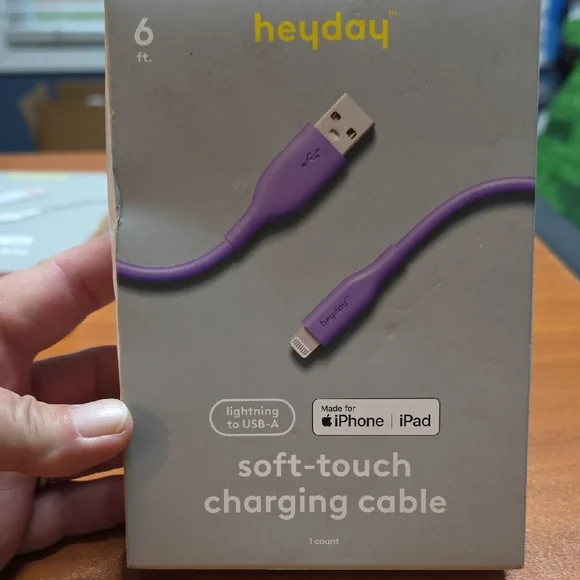 Heyday Lavender Soft-Touch Lightning Cable