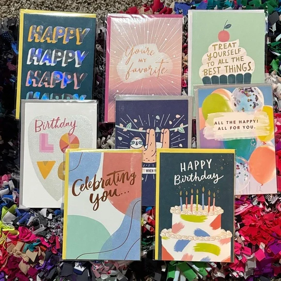 🆕American Greetings Birthday Cards, Bundle Of 8