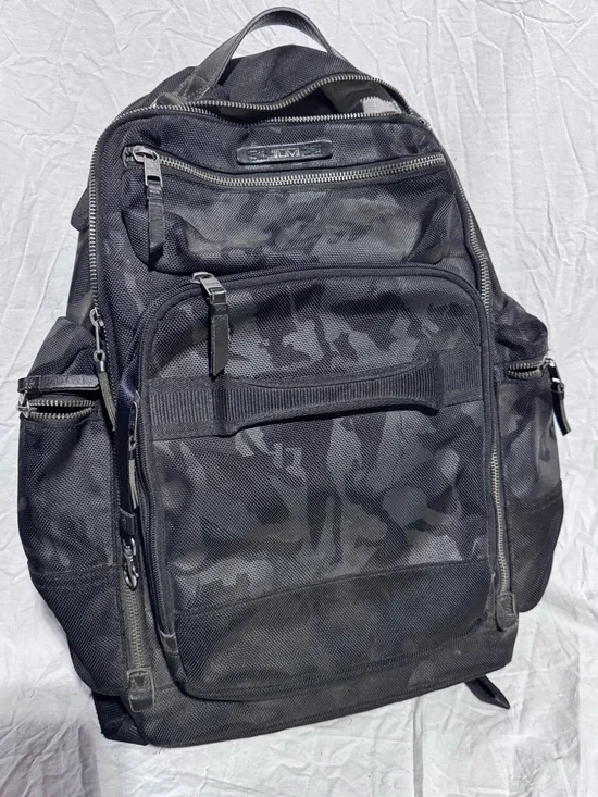 Tumi black camo laptop carry on backpack