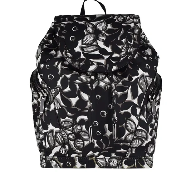 NWT CHRISTIAN LOUBOUTIN Explorafunk backpack. Black and white floral large.