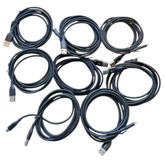 8 Pack Micro USB Charger Fast Charging Cable Cord For Phones Tablets + Braided