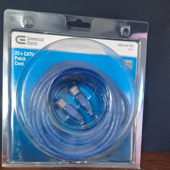 Commercial Electric Blue CAT5e Patch Cord 1003 044 750 25 ft