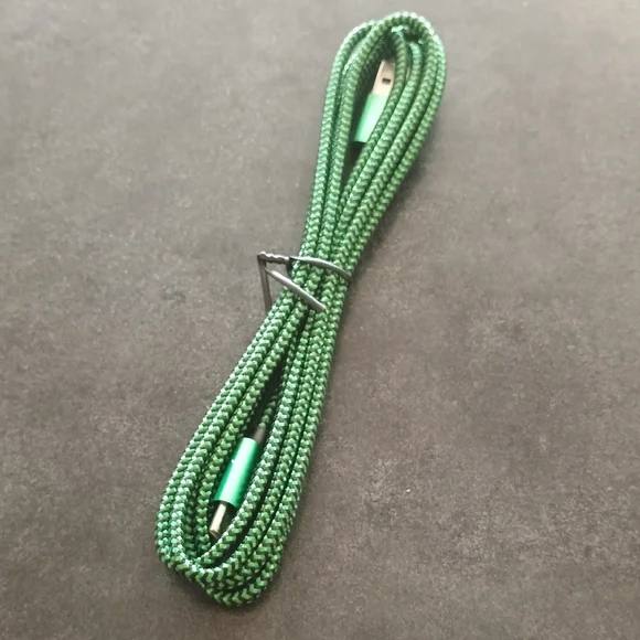 6ft Green Braided USB Type C Cable