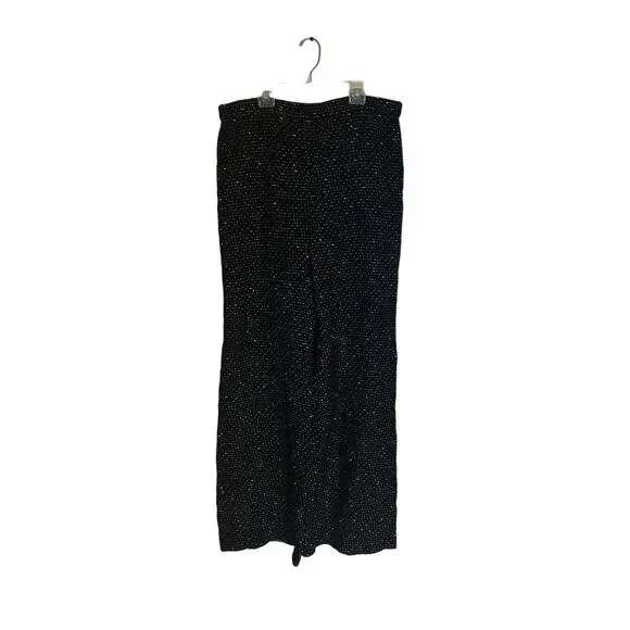 CHANEL Black Tweed Dress Pants Size 46