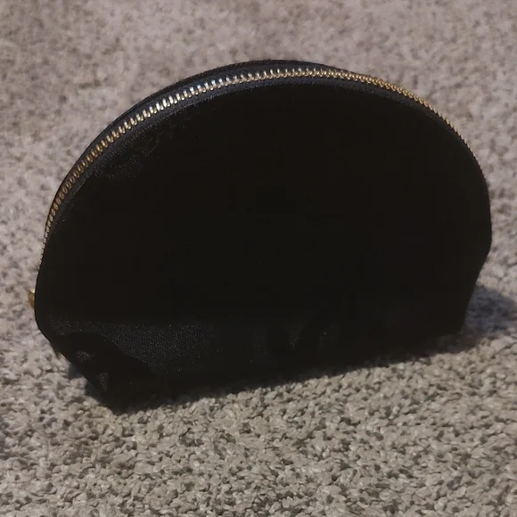 CHANEL Black Textured Pouch with Subtle Logo