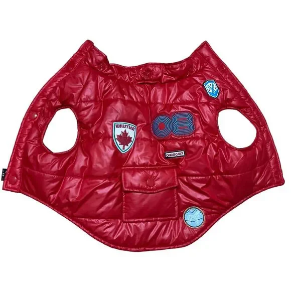 Old Navy‎ Dog Supply Co Size XS Red Snap Close Jacket With Pocket