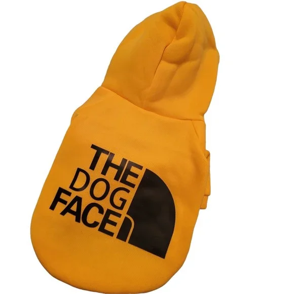 The Dog Face Unisex Yellow Super Soft‎ Warm Pullover Dog Hoodie Size XS