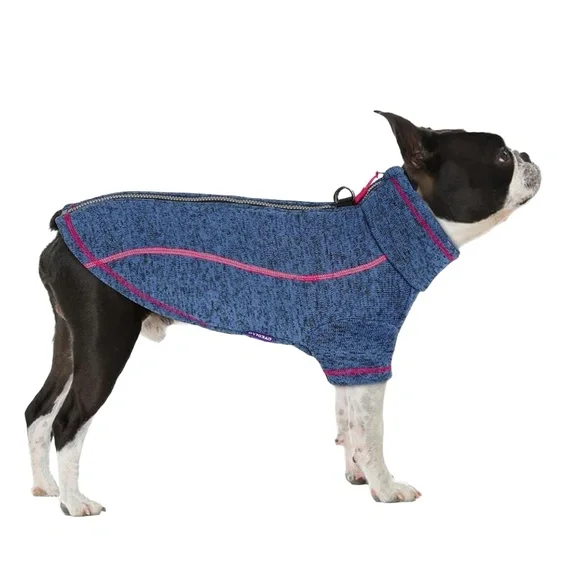 NEW OYEOLLO Dog Jacket Large Heather Blue Reflective Zipper Safety Outdoor‎