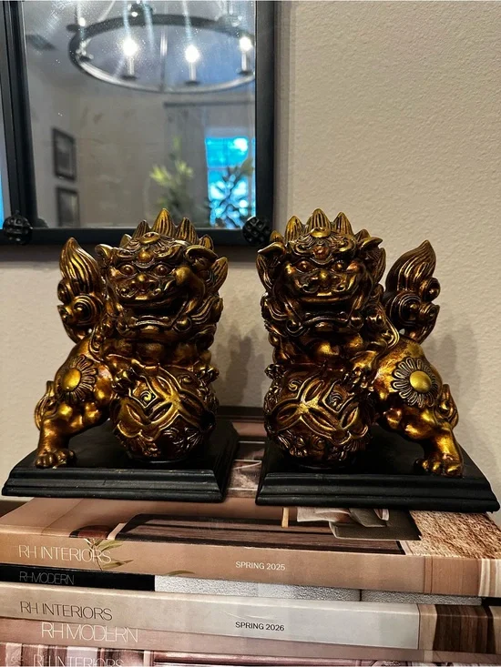Pier 1 Imports Golden Dragons Bookends set of 2