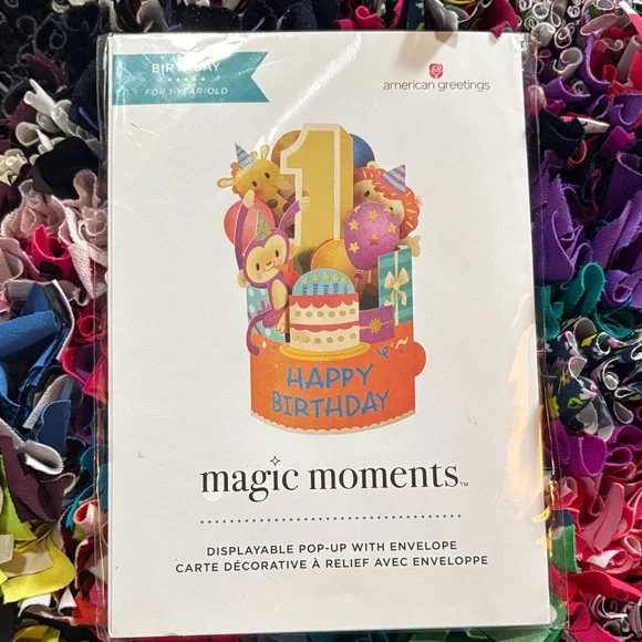 🆕American Greetings-Magic Moments 1st Birthday Pop Up Card
