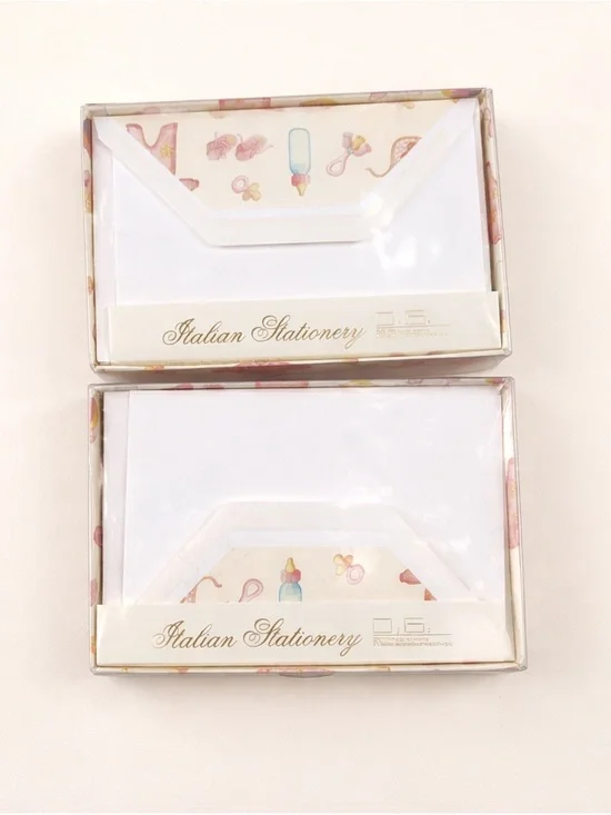 Baby Theme Italian Made Stationary Invitations Thank You Cards