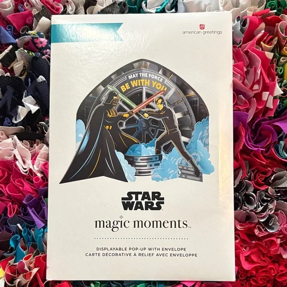 🆕American Greetings-Magic Moments ‘Disney’ “Star Wars” Birthday Pop Up Card