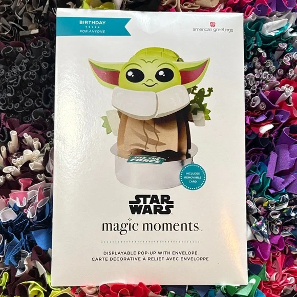 🆕American Greetings-Magic Moments ‘Disney’ “Star Wars” Birthday Pop Up Card