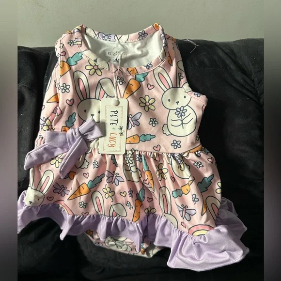 Pete and Lucy Pink Floral Baby diaper cover