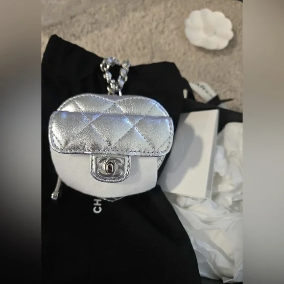 Chanel heart bag charm
