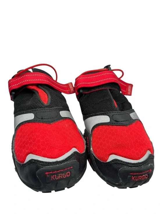 Kurgo Hi-Paw Dog Boots Red Black Reflective All-Terrain Size Medium. 2 Pair