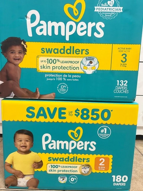 Swaddlers Diapers - Teal & Yellow (Pack)