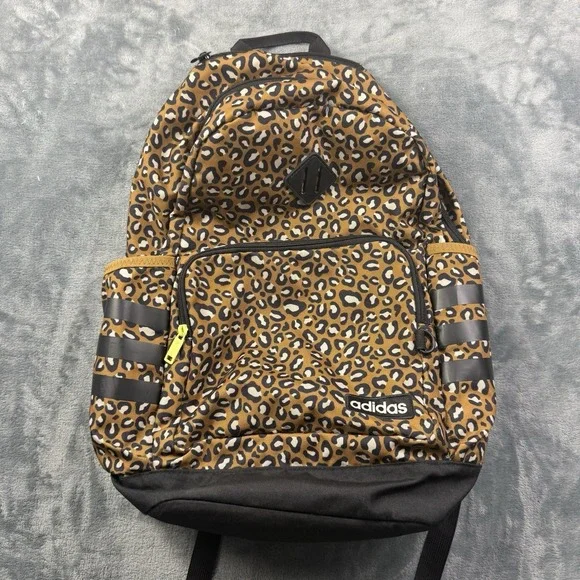 Adidas Classic 3 Stripes Cheetah Print Backpack Large