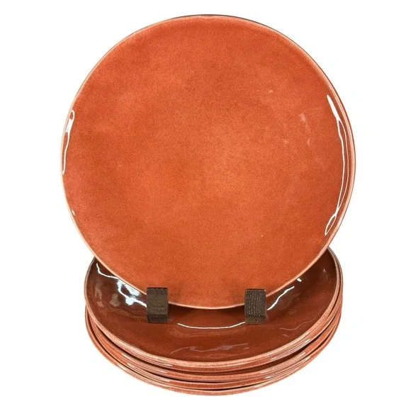 Pier 1 Orange Dinner Plates - 11