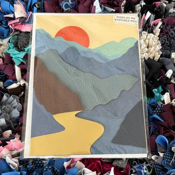 🆕Papyrus 3D Mountains Displayable Blank Inside Greeting Card