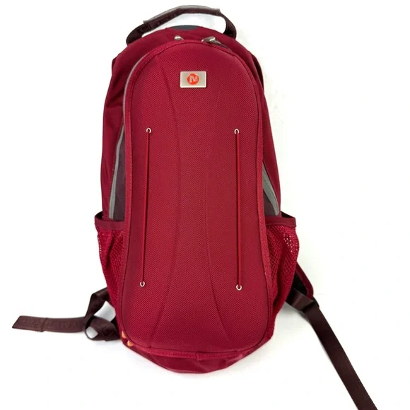 Merrell‎ Backpack Dark Red Canvas Hard Shell Hiking Medium Unisex Outdoor