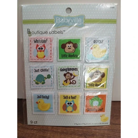 NOS Babyville Boutique Baby Labels Nursery Project Apparel Diaper Covers A5