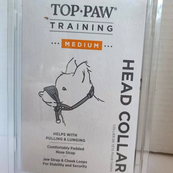 Top Paw Training Head Collar - Black
