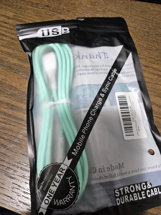 Mint Green USB Mobile Phone Charge & Sync Cable