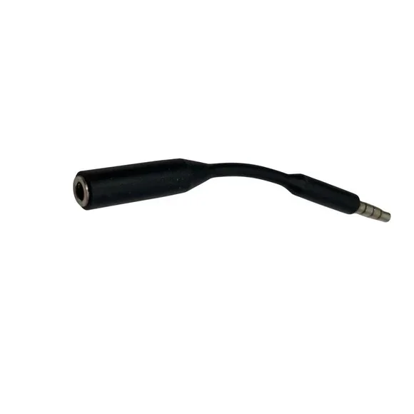 3.5mm Audio Jack Adapter Black With Flexible Design S194