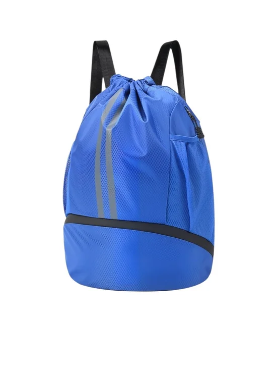 Blue Drawstring Sports Backpack - Unbranded