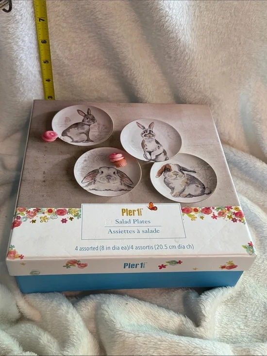 Pier 1 Imports Elegant Gray Bunnies 8