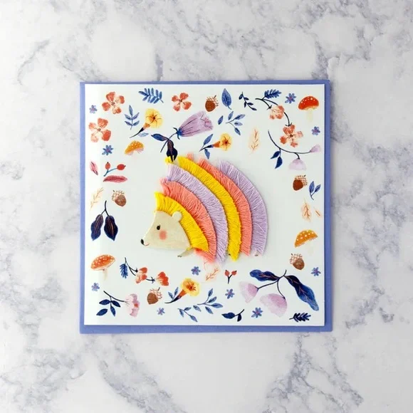 🆕Papyrus Yarn Hedgehog Greeting Card