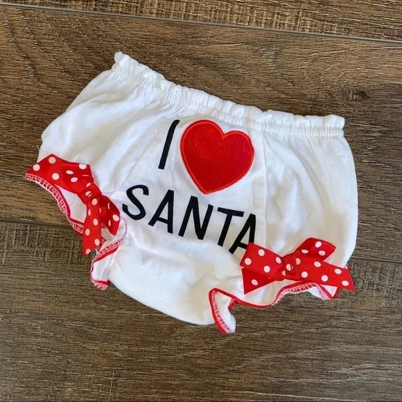 Boutique Santa Diaper Cover 0-6 Months