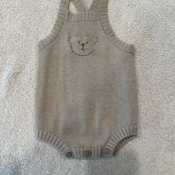 Jamie Kay Tan Diaper Cover with Ribbed Edges