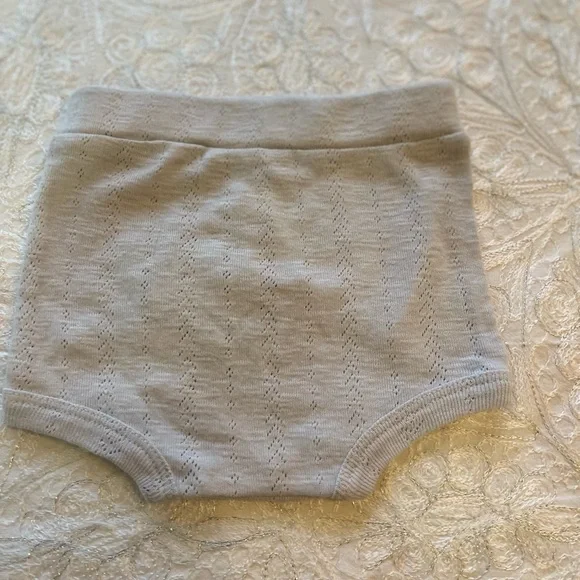 NWT Kate Quinn Light Lavender Gray Organic Cotton Bloomers (Diaper Cover) 6-12M