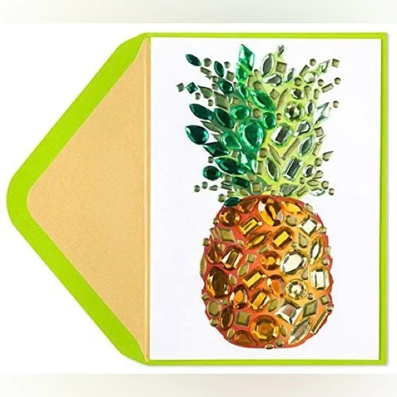 🆕Papyrus Bejeweled Pineapple “Thank You” Card