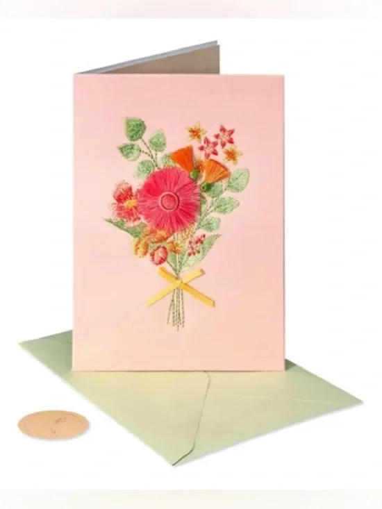 🆕Papyrus Mother’s Day Embroidered Bouquet Greeting Card