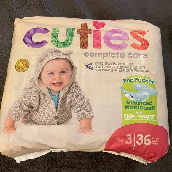 Cuties Complete Care Baby Baby Diaper Size 3, 16 to 28 llbs. (36count