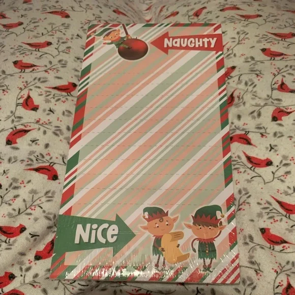 Note Pad Naughty or Nice List Shopping List Magnetic NEW