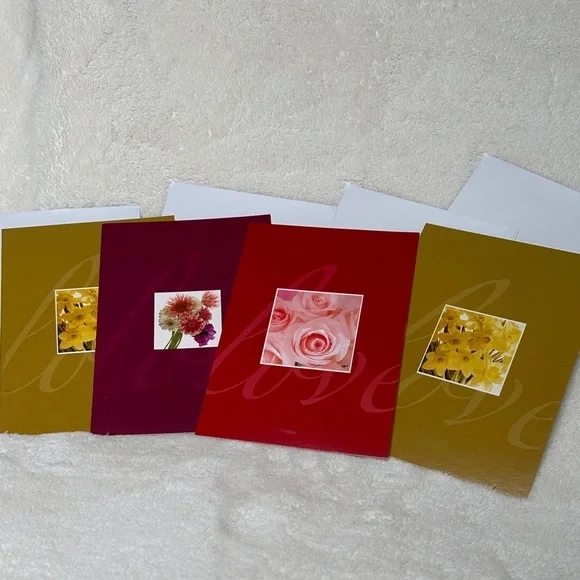 Lawson Falle Scripture Inspirational Cards Envelope Couples Floral Set Of 4 NWOT