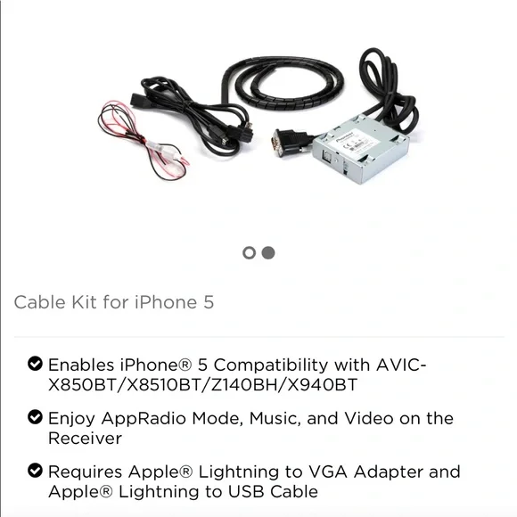Pioneer CD-IV202NAVI VGA/USB Interface cable for iPod/iPhone; Brand new!🧡
