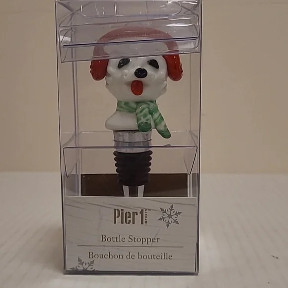 NWOT 2016 Pier 1 Puppy Wine Bottle Stopper