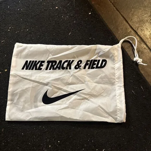 Nike Track And Field White Drawstring Shoe Gym Bag White