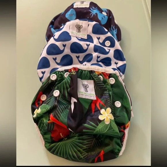 Colorful Kids Cloth Swim Diaper Set (3) Sara Jane Collection